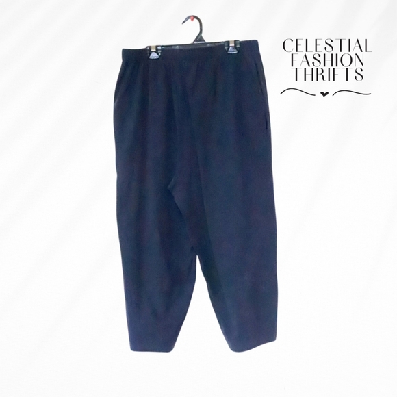 WOMENS BLUE WIDE LEG CAPRIS SIZE M/L - Picture 1 of 6